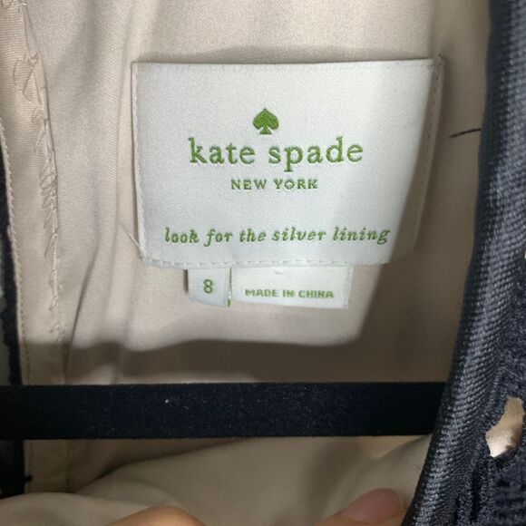 Kate Spade black crochet Virginia lace shift dress size 8 party preppy career - Picture 4 of 7